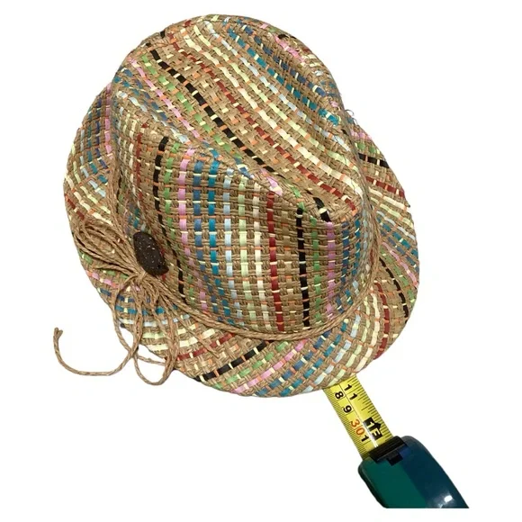 Panama Jack Paper Braid Hat Colorful Unisex Fedora Hat One Size - Picture 13 of 16